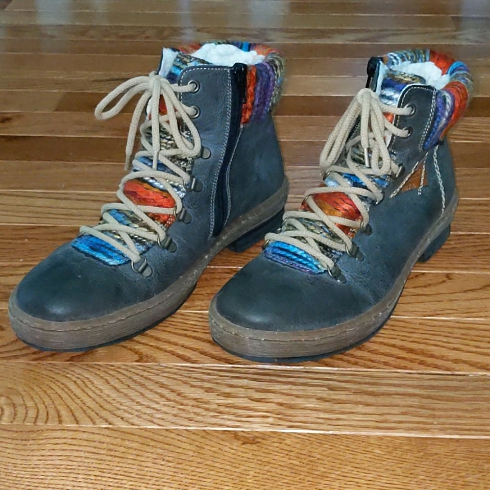 Rieker Felicitas 43 Lace Up Ankle Boot
